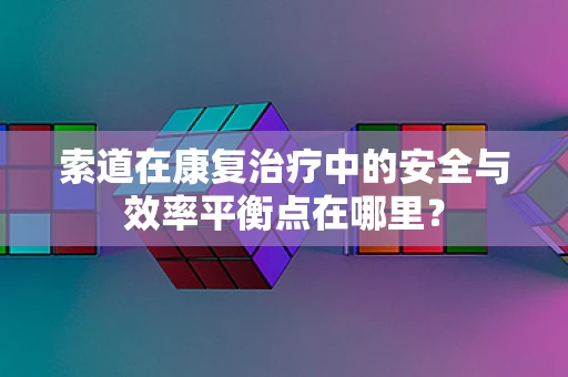索道在康复治疗中的安全与效率平衡点在哪里？