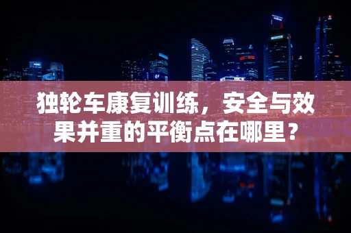 独轮车康复训练，安全与效果并重的平衡点在哪里？