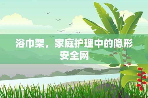 浴巾架，家庭护理中的隐形安全网