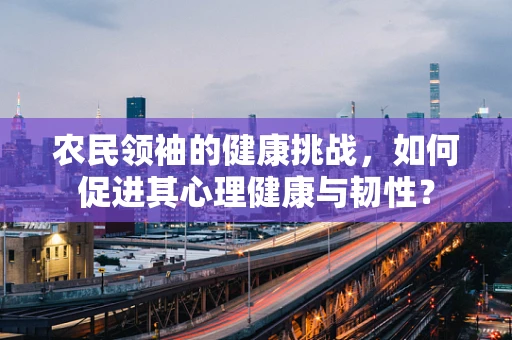 农民领袖的健康挑战，如何促进其心理健康与韧性？