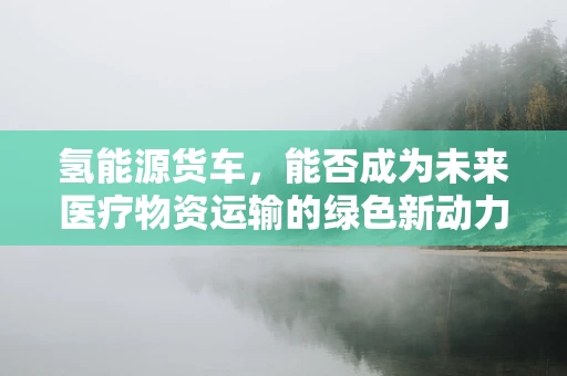 氢能源货车，能否成为未来医疗物资运输的绿色新动力？