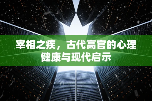 宰相之疾，古代高官的心理健康与现代启示