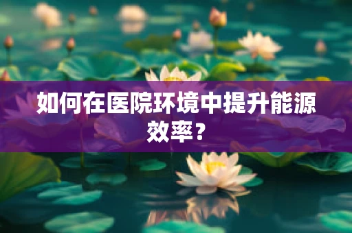 如何在医院环境中提升能源效率？