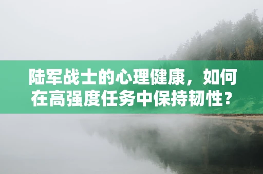 陆军战士的心理健康，如何在高强度任务中保持韧性？