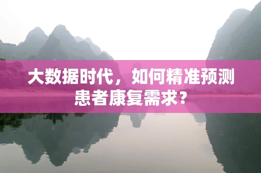 大数据时代，如何精准预测患者康复需求？