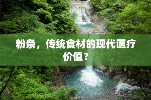 粉条，传统食材的现代医疗价值？