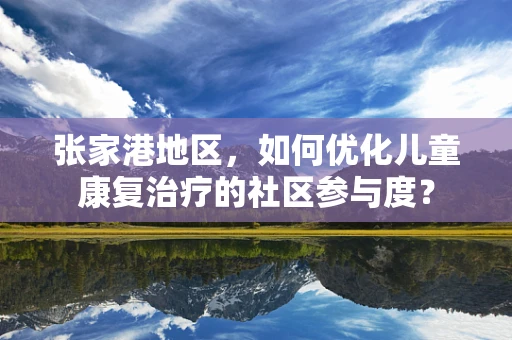张家港地区，如何优化儿童康复治疗的社区参与度？