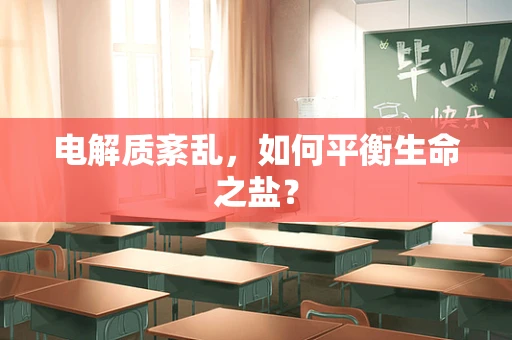 电解质紊乱，如何平衡生命之盐？