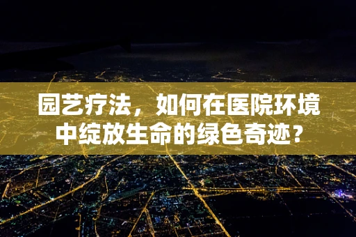园艺疗法，如何在医院环境中绽放生命的绿色奇迹？