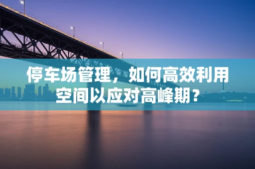 停车场管理，如何高效利用空间以应对高峰期？