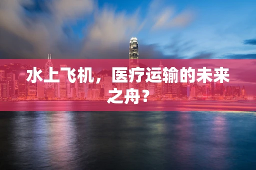 水上飞机，医疗运输的未来之舟？