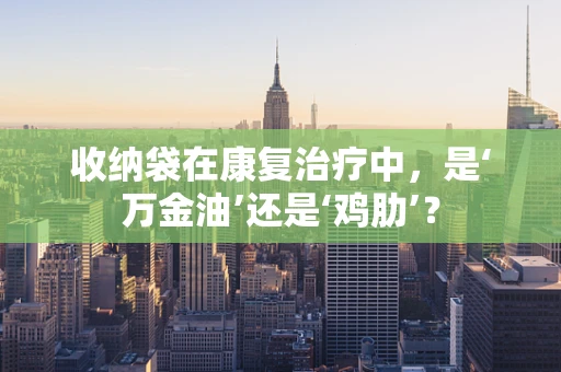 收纳袋在康复治疗中，是‘万金油’还是‘鸡肋’？