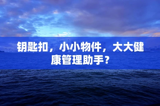 钥匙扣，小小物件，大大健康管理助手？