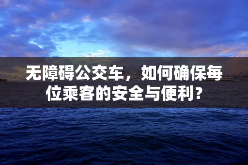 无障碍公交车，如何确保每位乘客的安全与便利？