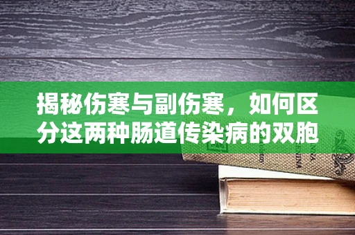 揭秘伤寒与副伤寒，如何区分这两种肠道传染病的双胞胎？