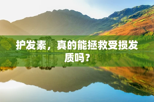 护发素，真的能拯救受损发质吗？
