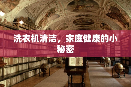 洗衣机清洁，家庭健康的小秘密