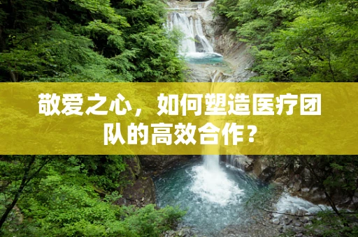 敬爱之心，如何塑造医疗团队的高效合作？