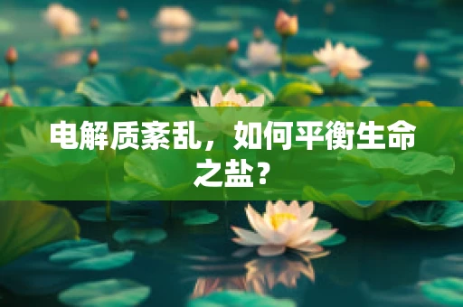 电解质紊乱，如何平衡生命之盐？