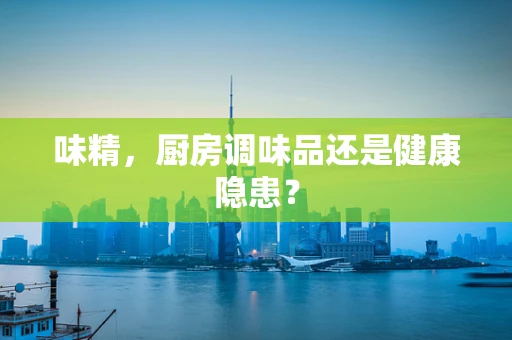 味精，厨房调味品还是健康隐患？