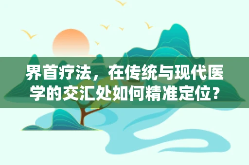 界首疗法，在传统与现代医学的交汇处如何精准定位？
