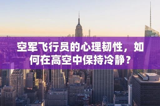 空军飞行员的心理韧性，如何在高空中保持冷静？