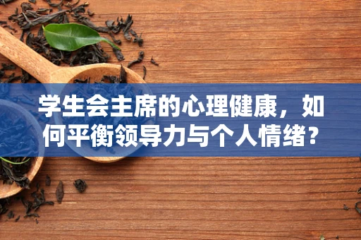 学生会主席的心理健康，如何平衡领导力与个人情绪？