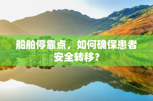 船舶停靠点，如何确保患者安全转移？