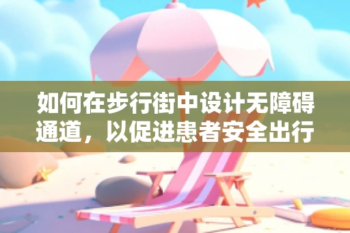 如何在步行街中设计无障碍通道，以促进患者安全出行？