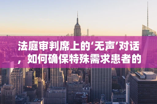 法庭审判席上的‘无声’对话，如何确保特殊需求患者的权益？