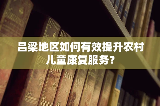 吕梁地区如何有效提升农村儿童康复服务？