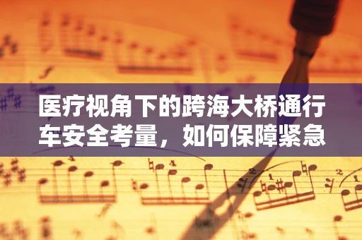 医疗视角下的跨海大桥通行车安全考量，如何保障紧急救援的生命线？