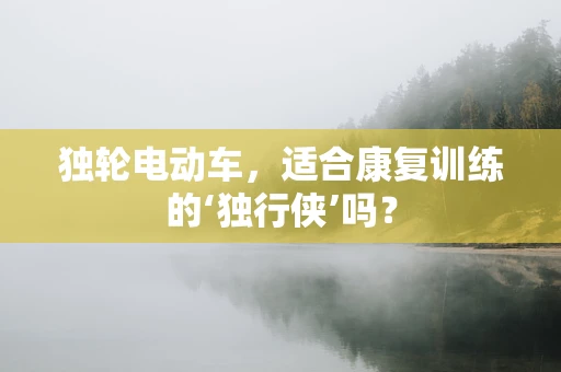 独轮电动车，适合康复训练的‘独行侠’吗？