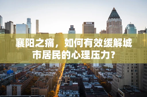 襄阳之痛，如何有效缓解城市居民的心理压力？