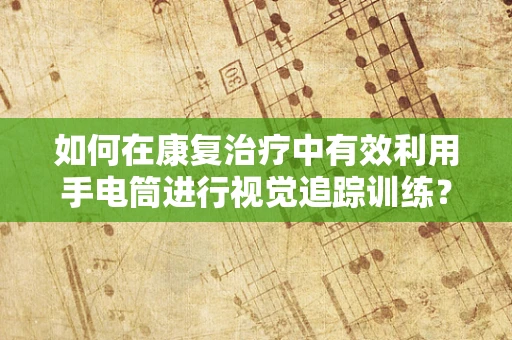 如何在康复治疗中有效利用手电筒进行视觉追踪训练？