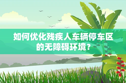 如何优化残疾人车辆停车区的无障碍环境？