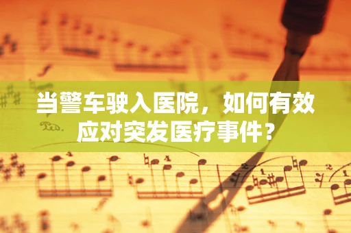 当警车驶入医院，如何有效应对突发医疗事件？