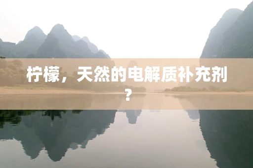 柠檬，天然的电解质补充剂？