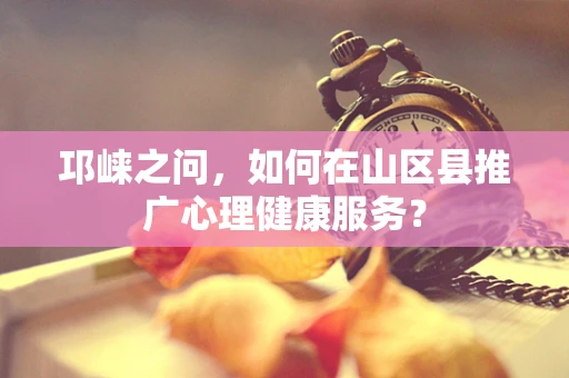 邛崃之问，如何在山区县推广心理健康服务？